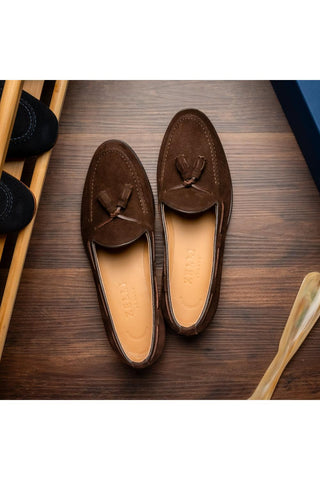 Franco Suede Loafer - Nicotine-Dellamoda