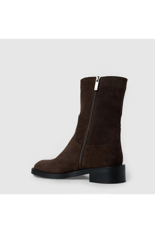 Aquatalia Georgetta suede ankle boot in Espresso - view 4
