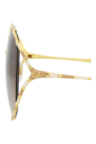 Gucci  Yellow Gold Sunglasses