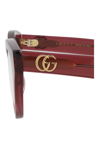 Gucci  TRANSPARENT RUSSET BURGUNDY Eyeglasses