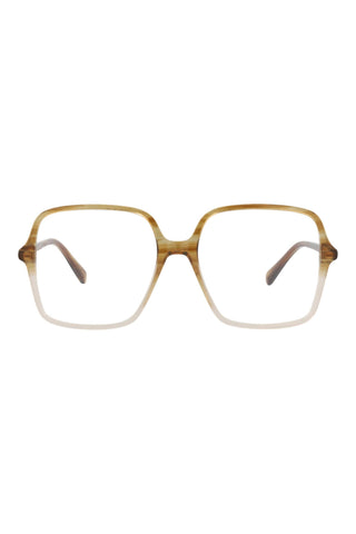 Gucci  Striped Gradient Brown Havana Eyeglasses
