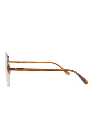 Gucci  Striped Gradient Brown Havana Eyeglasses