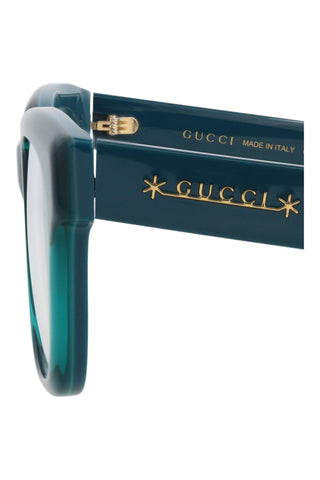 Gucci  GLOSSY BILAYER PETROL/GREEN Eyeglasses
