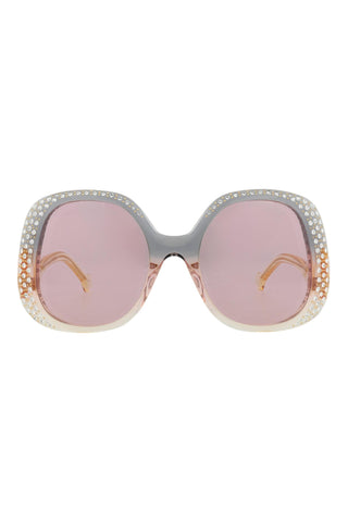 Gucci  Transparent Trilayer Gray/Light Pink/Light Yellow Sunglasses