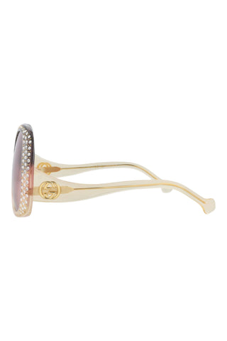 Gucci  Transparent Trilayer Gray/Light Pink/Light Yellow Sunglasses
