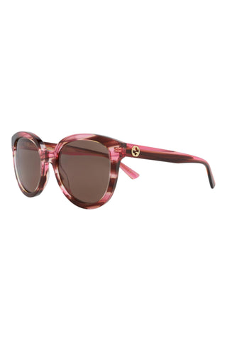 Gucci  Striated Pink Havana Sunglasses