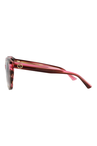 Gucci  Striated Pink Havana Sunglasses