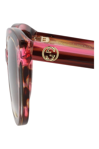 Gucci  Striated Pink Havana Sunglasses