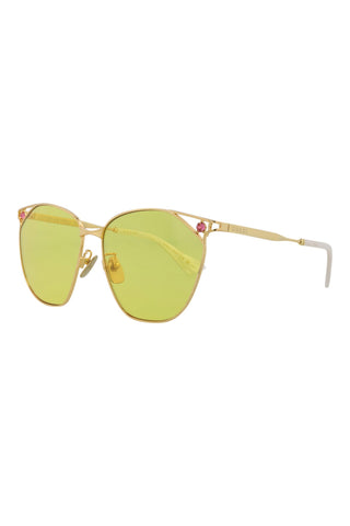 Gucci  Yellow Gold Sunglasses