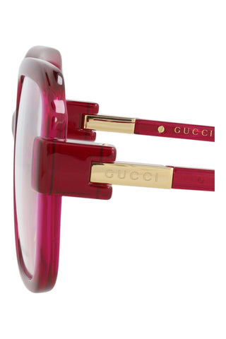 Gucci  TRANSPARENT DARK CYCLAMEN Eyeglasses