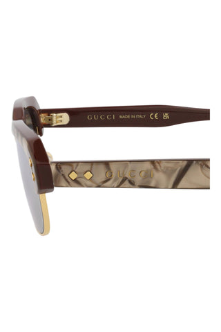 Gucci  Bilayer Top Caramel MOP/ Brown Sunglasses