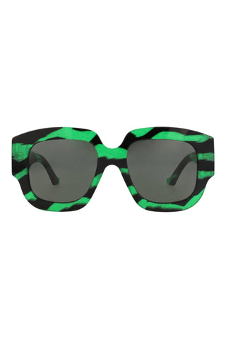 Gucci  Glitter Green + Black Zebra Sunglasses