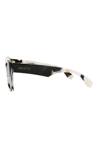 Gucci  WHITE + BLACK HAVANA Sunglasses