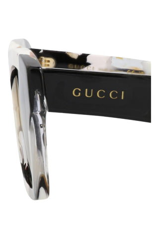 Gucci  WHITE + BLACK HAVANA Sunglasses