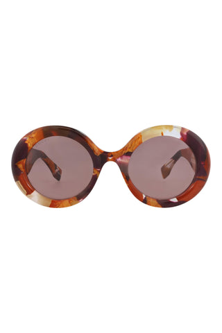 Gucci  PEARLED ORANGE + BROWN HAVANA Sunglasses