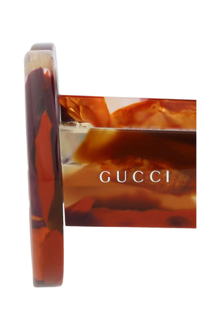 Gucci  PEARLED ORANGE + BROWN HAVANA Sunglasses