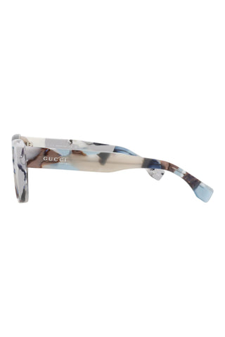 Gucci  GREY + LIGHT BLUE HAVANA Sunglasses