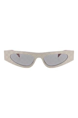 Gucci  SILVER/BURGUNDY Sunglasses