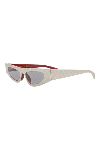 Gucci  SILVER/BURGUNDY Sunglasses