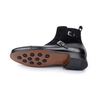 Ambrogio Luca Suede & Leather Monk-Strap Boot