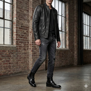 Jo Ghost 4748 Men's Shoes Calf-Skin Leather Ankle Boots (JG5336)