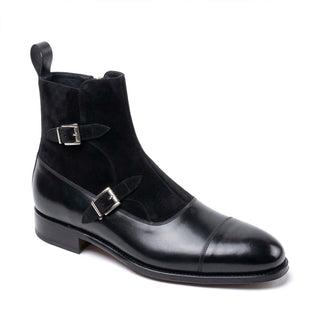 Ambrogio Luca Suede & Leather Monk-Strap Boot