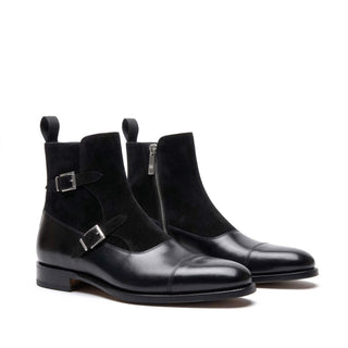 Ambrogio Luca Suede & Leather Monk-Strap Boot