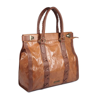 Just Cavalli Handbag Black Brown Tote Bag Shopper (JC181)