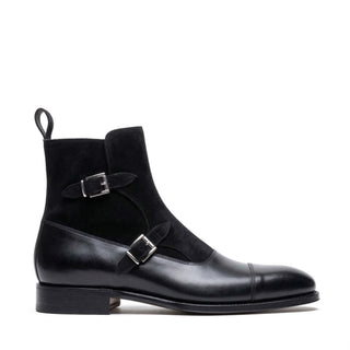 Ambrogio Luca Suede & Leather Monk-Strap Boot