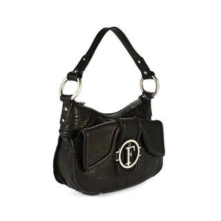 Gianfranco Ferre Women Black Calf-Skin Leather Handbag (GF1000)-AmbrogioShoes