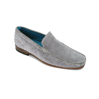 Giovacchini Diego Men's Shoes Metal Perforated Suede Leather Slip-On Loafers (GVCN1013)-AmbrogioShoes