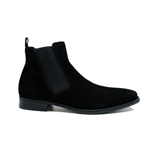 Giovacchini Milano Men's Shoes Black Suede Leather Chealsea Boots (GVCN1005)-AmbrogioShoes