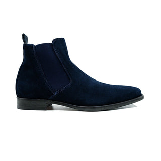 Giovacchini Milano Men's Shoes Blue Suede Leather Chealsea Boots (GVCN1006)-AmbrogioShoes