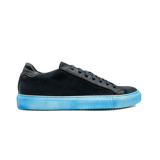 Giovacchini Rino Antique Blue Suede / Calf-Skin Leather Casual Sneakers (GVCN1000)-AmbrogioShoes