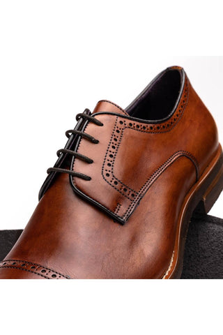 Giovanni Leather Derby - Cognac-Dellamoda