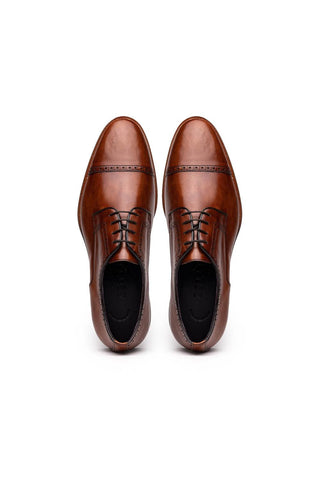 Giovanni Leather Derby - Cognac-Dellamoda