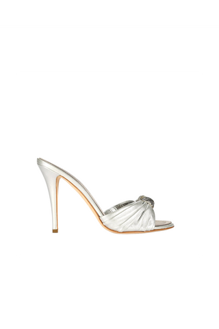 Giuseppe Zanotti Women's Designer Shoes Silver Calf-Skin Leather Sandals (Z100)