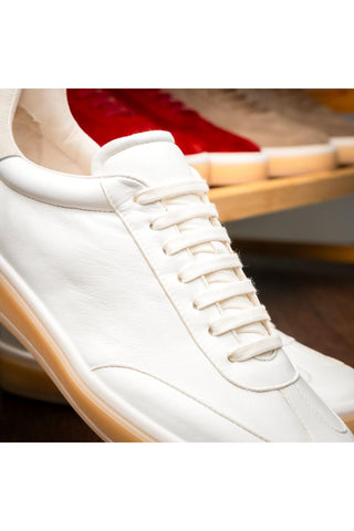 Gotti Suede Sneaker - White-Dellamoda