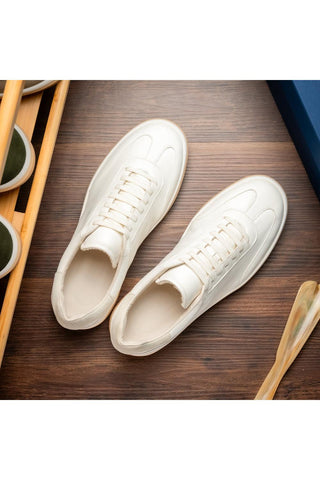 Gotti Suede Sneaker - White-Dellamoda
