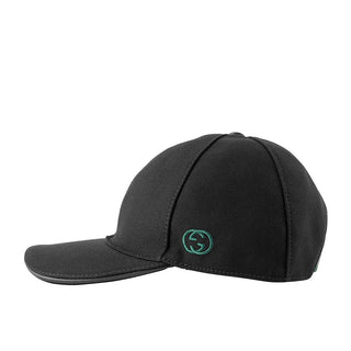 Gucci 387554 Unisex Black Cotton Fabric Baseball Cap Hats (GGH1003)-AmbrogioShoes