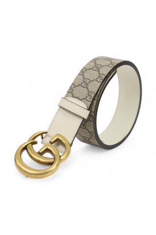 Gucci 400593 Belt Supreme Leather with Polished Golden Double G Buckle 4CM (GGB1017)