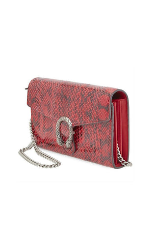 Gucci 401231 0416 Dionysus Women's Red Exotic Snake Skin Shoulder Bag (GG2066)