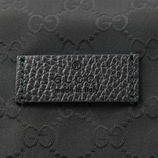 Gucci 449184 G1XHN 8615 O Messenger Unisex's Black Nylon GG Guccissima Web Crossbody Bag (GG2073)-AmbrogioShoes
