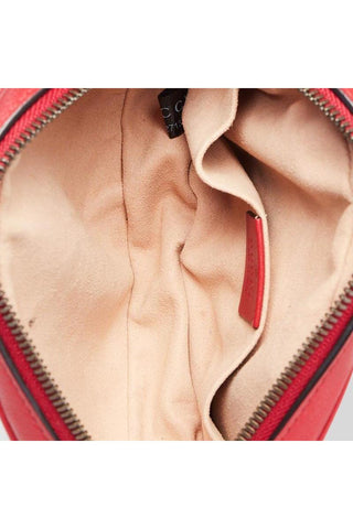 Gucci 476434 DSVRT 6433 Marmont 2.0 Women's Red Matelasse Leather Belt Bag (GG2072)