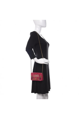 Gucci 488426 2149 Women's Raspberry Pink Velvet Mini Clutch Bag (GG2065)
