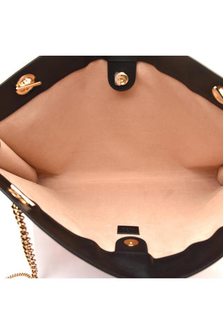 Gucci 537219 498879 Women's Black & Red Fabric / Patent Shoulder Bag (GG2061)