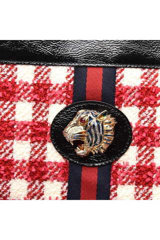 Gucci 537219 498879 Women's Black & Red Fabric / Patent Shoulder Bag (GG2061)
