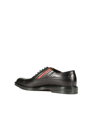 Gucci 547592 0GQ30 1078 Black Leather Cap-Toe Oxfords (GGM1719)