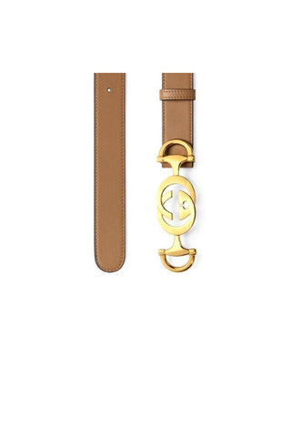 Gucci 550122 AP00G 2837 Women's Taupe Leather Belt (GGWB1000)