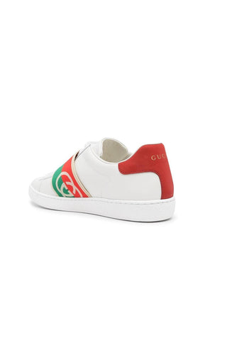 Gucci 643488 Ace White, Red & Green Leather Web Casual Sneakers (GGM1725)